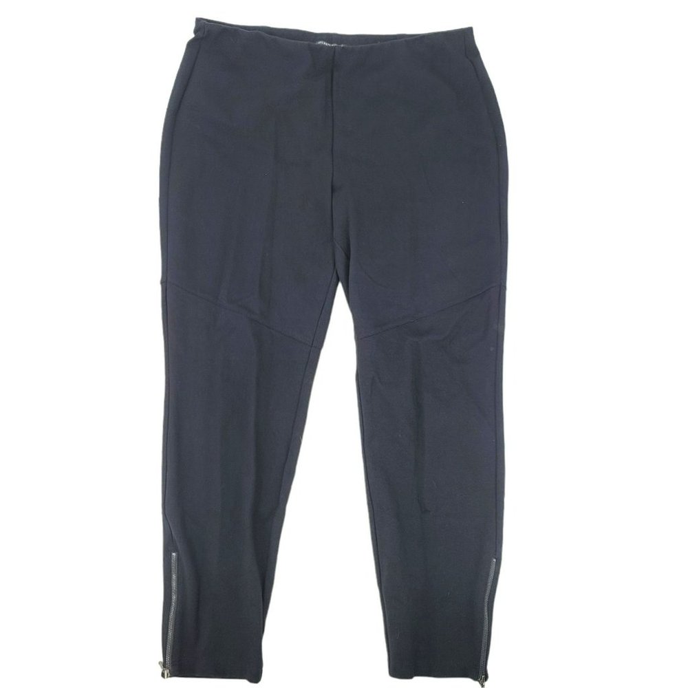 Eileen Fisher Dark gray Pants Ponte Ankle Zip Riding Pull On Extra Small